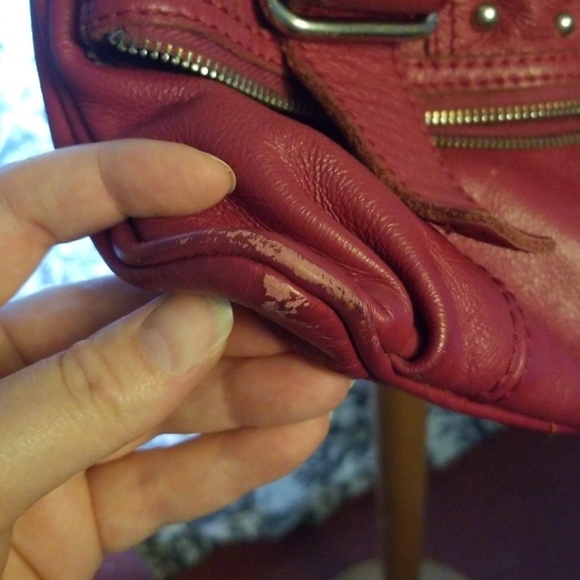 Dark pink leather crossbody bag by Joe's! - Picture 7 of 8